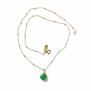 Lotus Jewelry Studio Green Chalcedony Pendant Necklace 925 Gold